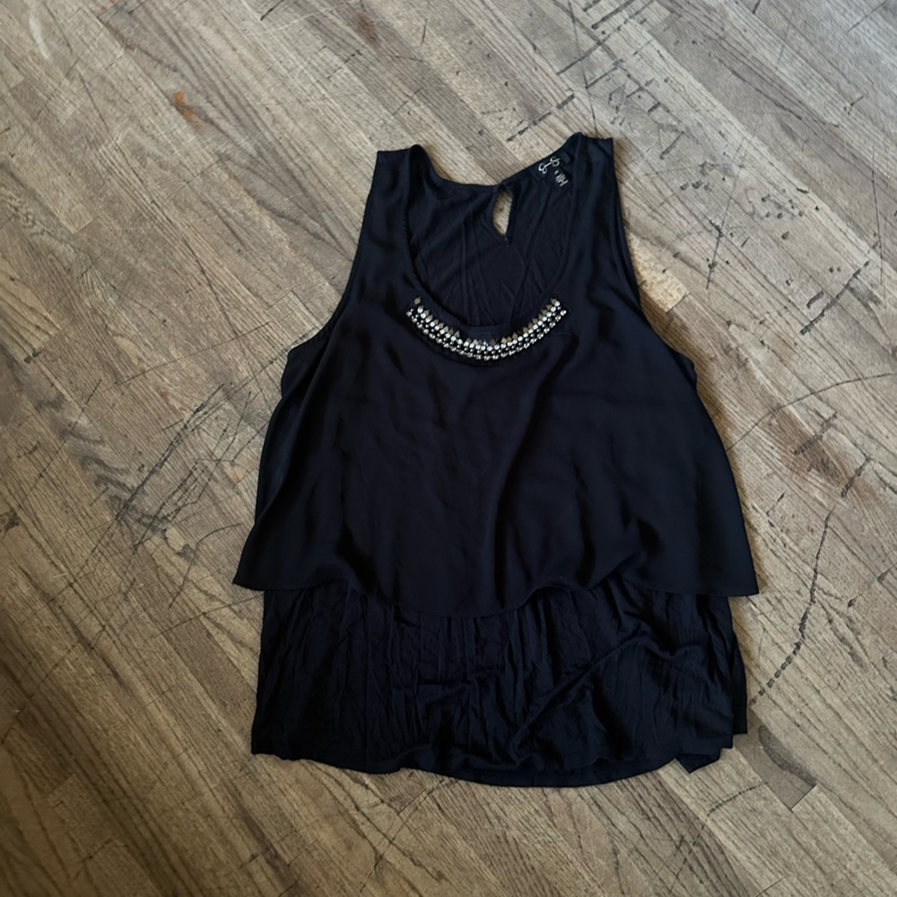 Black size 1X Layered Jessica Simpson Tank